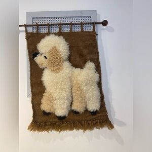 Poodle Rug Hook Wall Art 19” x 24”